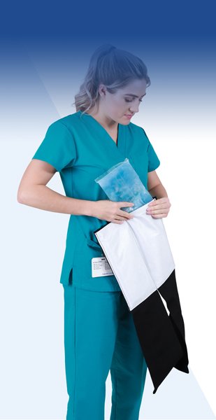 Nurse Inserting Gel Bag into an SMI Wrap