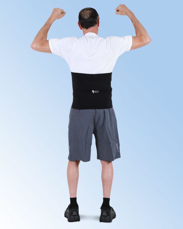 Patient Wearing the SMI Lumbar Support Wrap